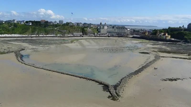 Pêcherie de la Tranchée à Granville en 2012 avant restauration - Cliché François Levalet