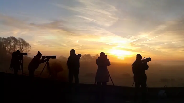 Photographes au Lac du Der