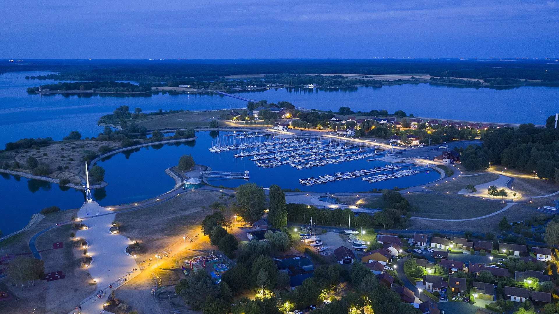 Vue aérienne du site