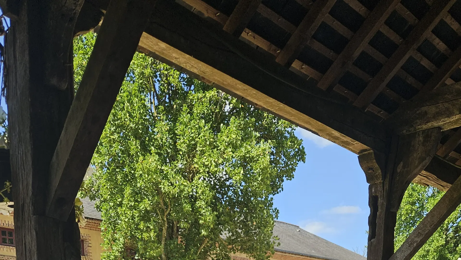 dîner sous la remise en face des grandes écuries