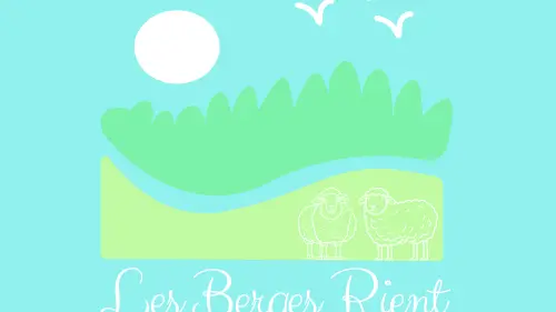 Logo Les Berges rient fond bleu clair - 1