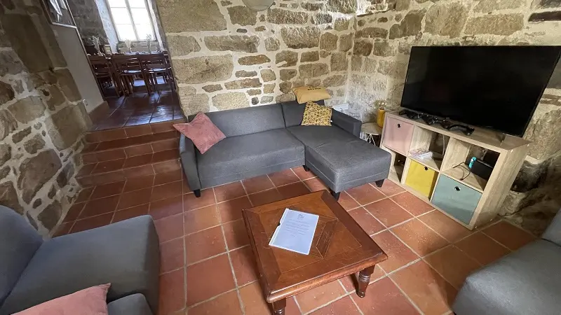 6-Grand Gîte- salon_Pluméliau-Bieuzy_étape_hostel_Vallée du Blavet