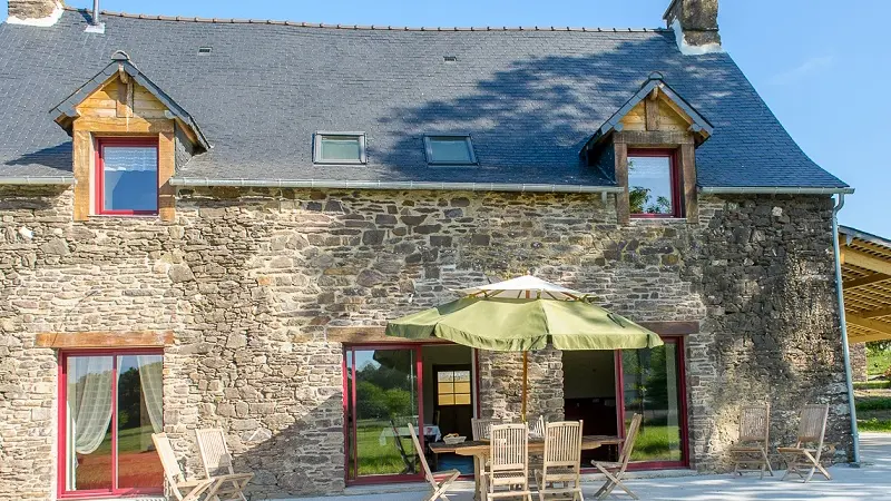 terrasse - gîte val des fées - Campénéac - Brocéliande - Bretagne