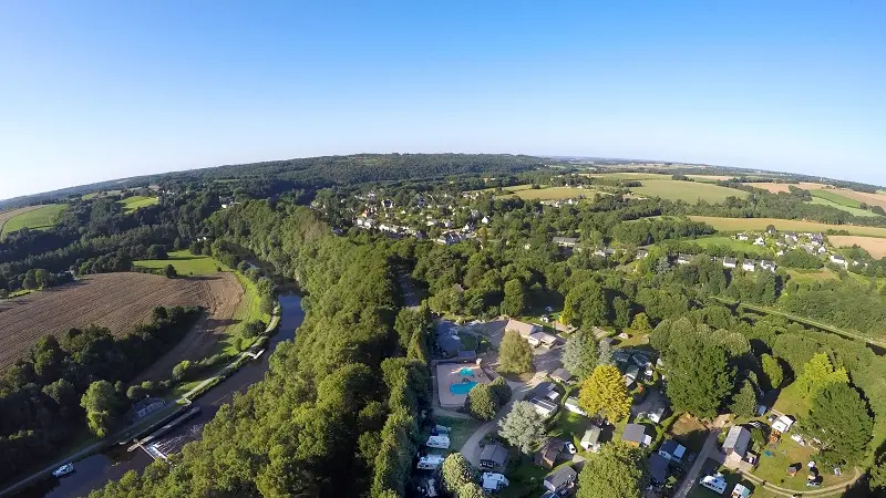 Camping le CLos du Blavet Saint-Nicolas-des-Eaux Pluméliau-Bieuzy vue aérienne