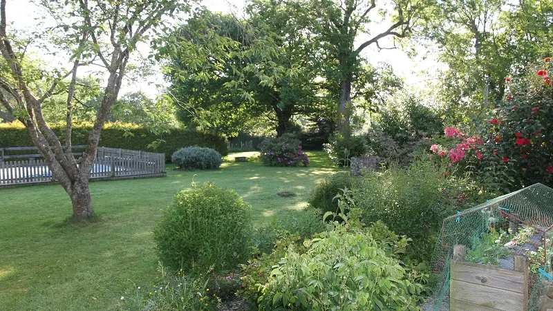 Chambre - hôtes - Figuier Gué - jardin - Lantillac - Brocéliande