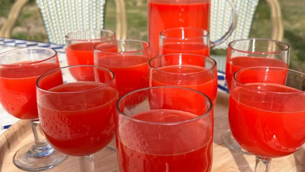 Jus pastèque-poivrons