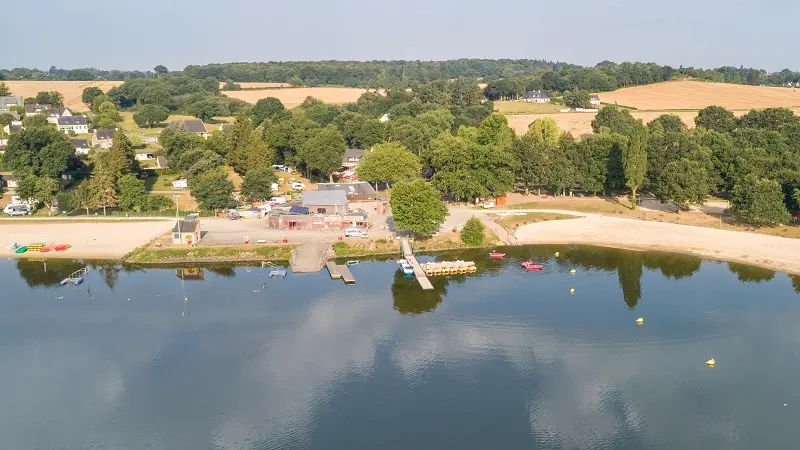 base nautique - lac au duc - vue aérienne - Taupont - Morbihan