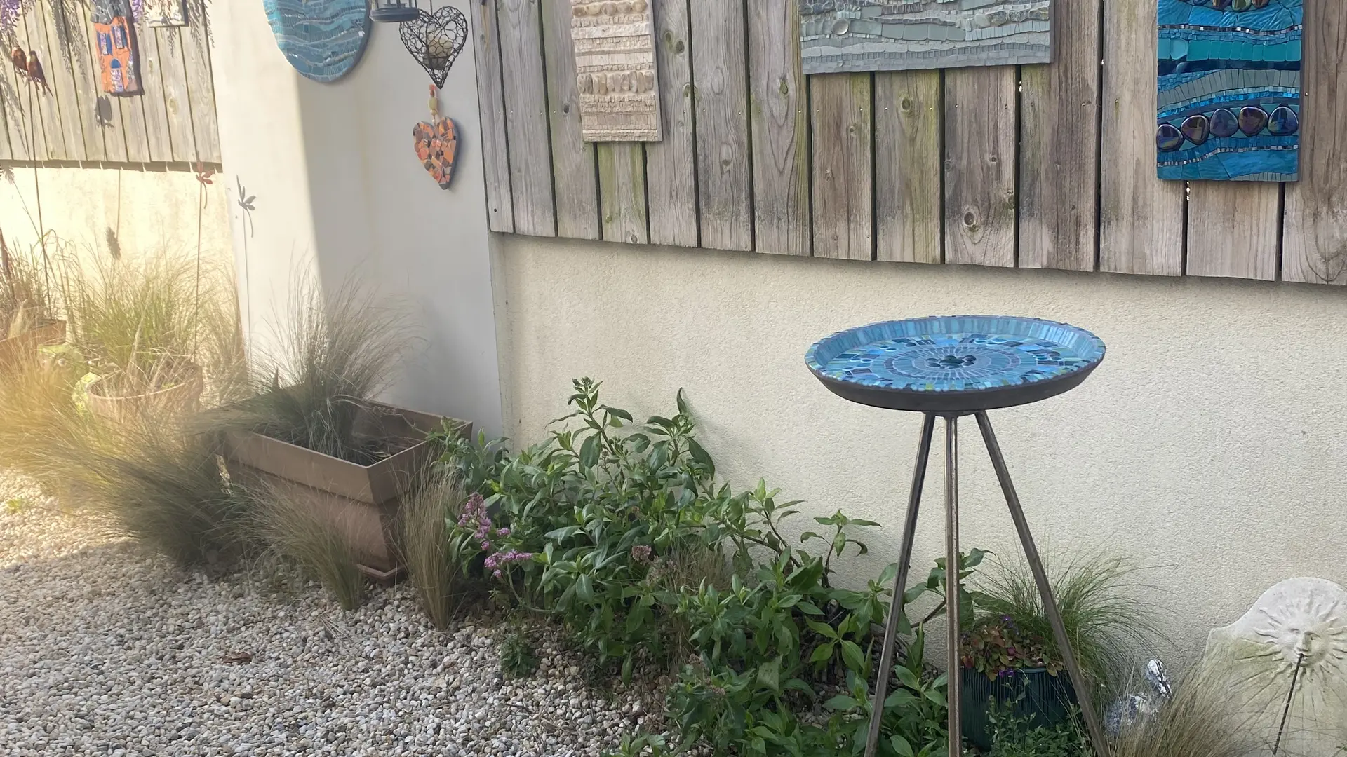 Les œuvres extérieures du jardin