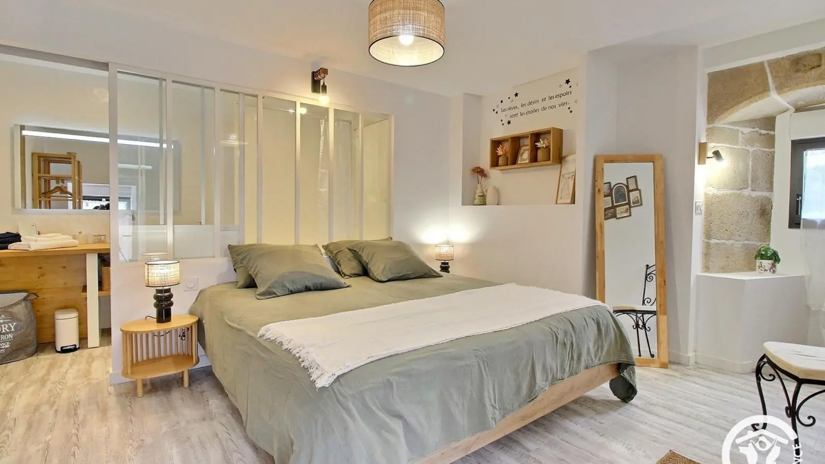 Location vacances_Maisons de l'If_le Cottage_chambre1_Pluméliau-Bieuzy©GDF Morbihan