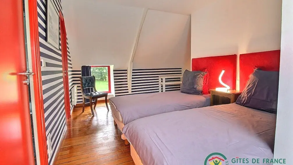 Location vacances_gîte ty Arthur_chambre2_La Chapelle-Neuve_Vallée du Blavet©Gîtes de France Morbihan