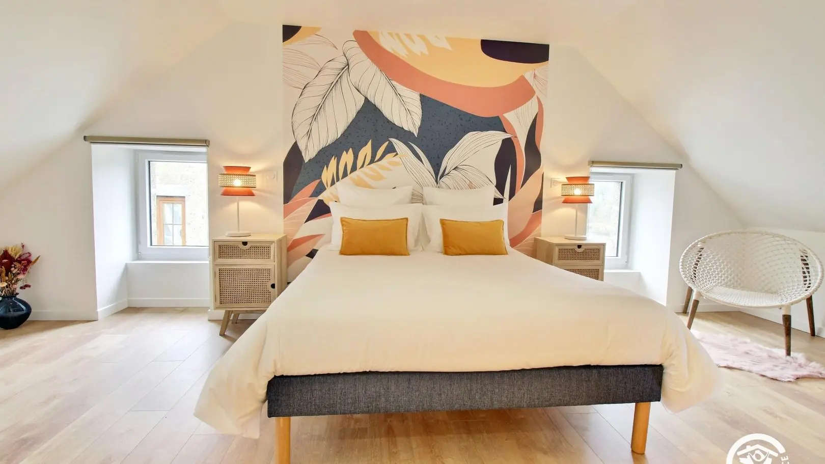 Location vacances_gîtes_à fleur d'eau_Nymphea_chambre1_Saint-Barthélemy©Gîtes de France