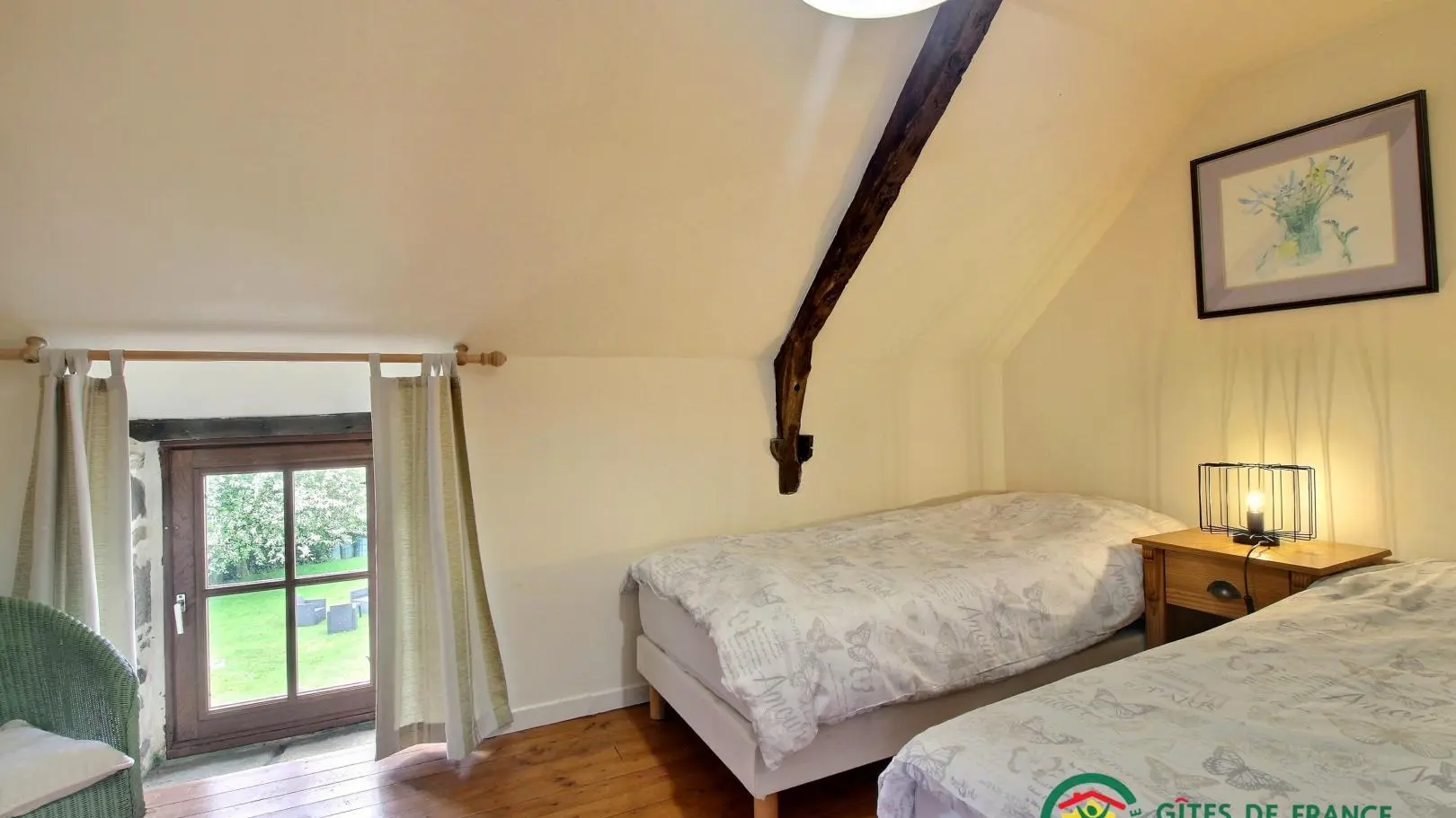 Location vacances_gîtes de Kerabellec_Alouette_chambre3_Baud_Vallée du Blavet©Gîtes de France