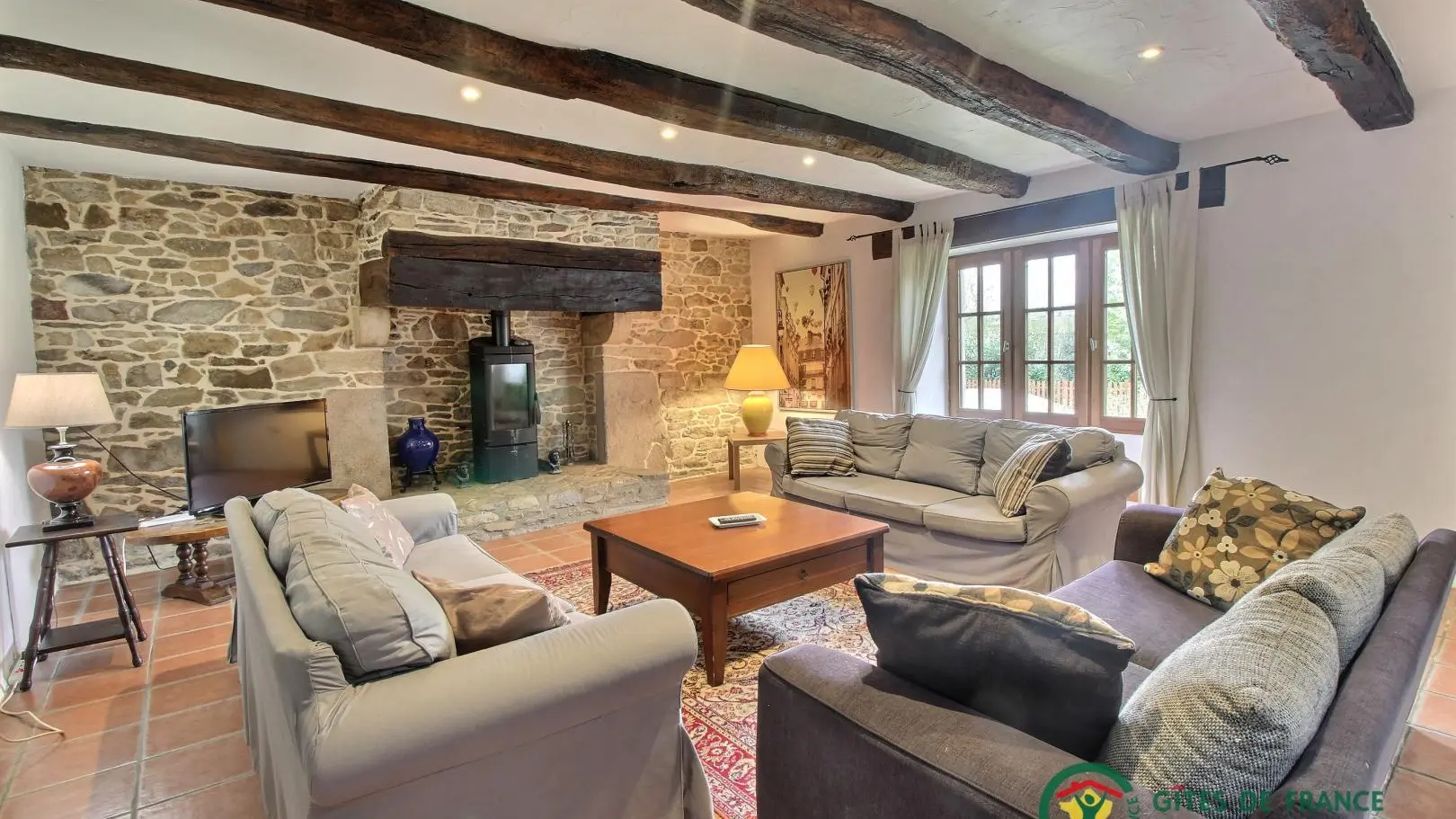Location vacances_gîtes de Kerabellec_Alouette_salon2_Baud_Vallée du Blavet©Gîtes de France