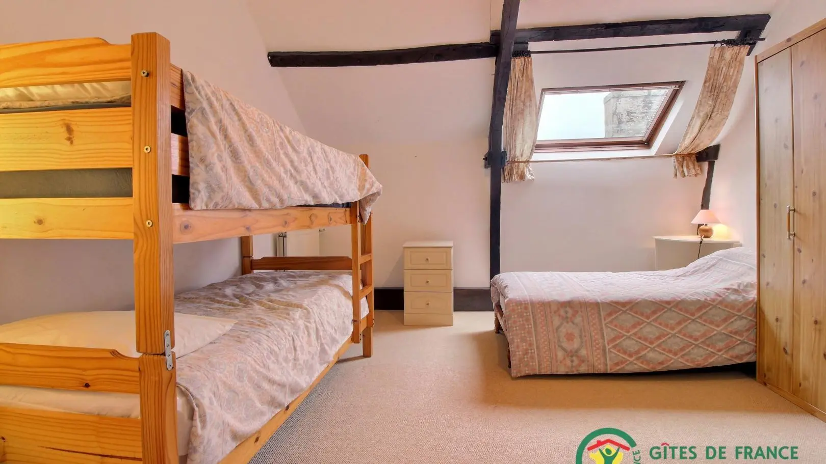 Location_Domaine de Lann Kerhuerh_Clématite_chambre3_La Chapelle-Neuve©Gîtes de France Morbihan