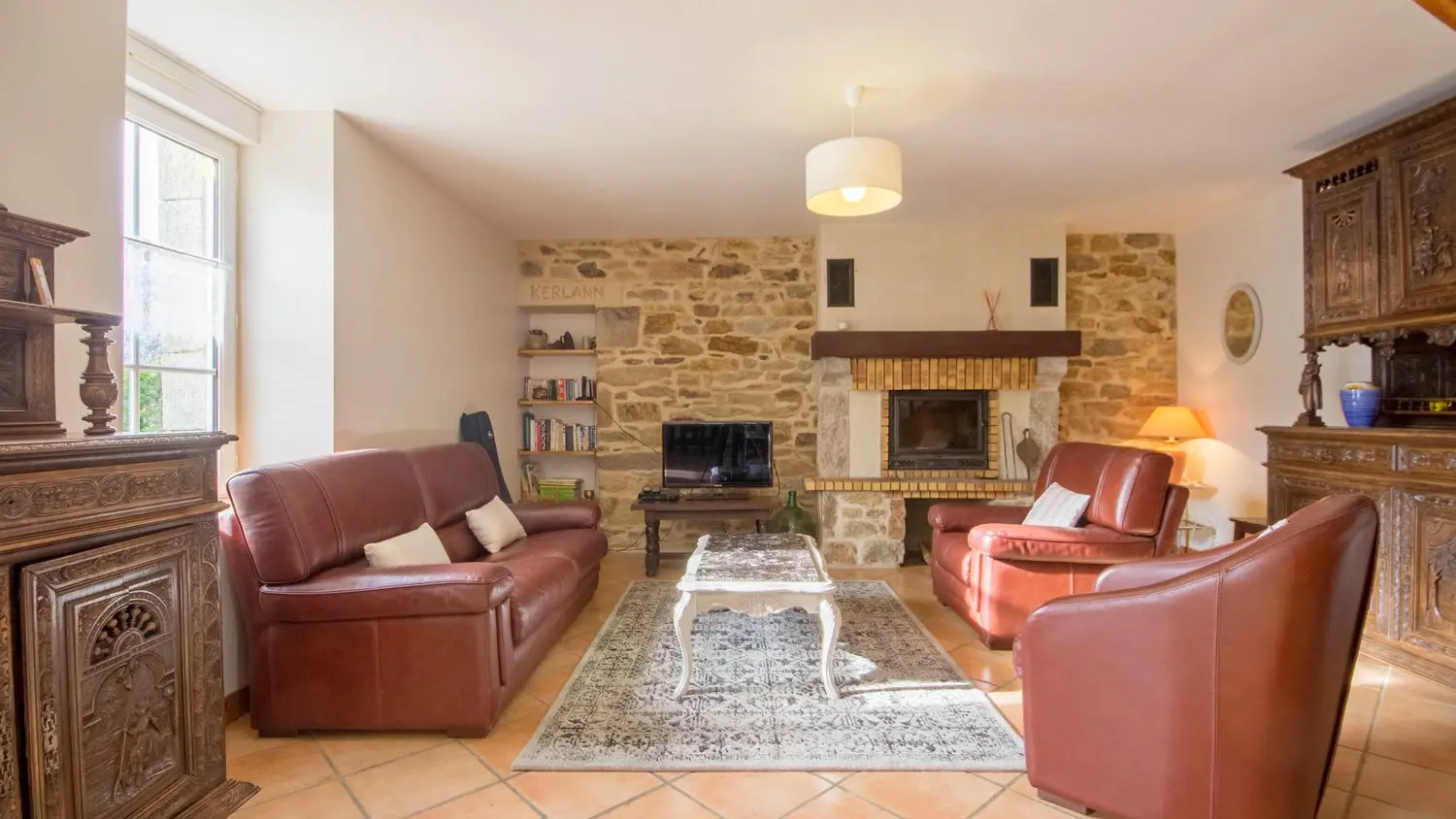 Location_Gîtes de Kerlann_Ty Kaouenn_salon_La Chapelle-Neuve©Gîtes de France 56