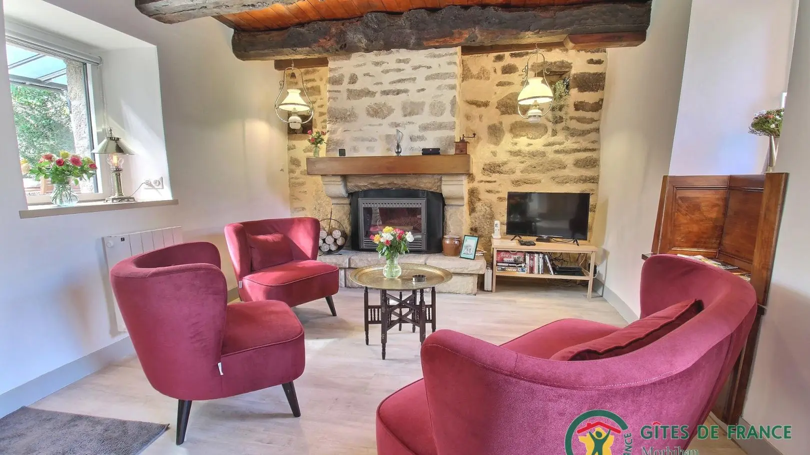 Location_La Maison du Puisatier_salon_Pluméliau-Bieuzy_Vallée du Blavet©Gîtes de France Morbihan