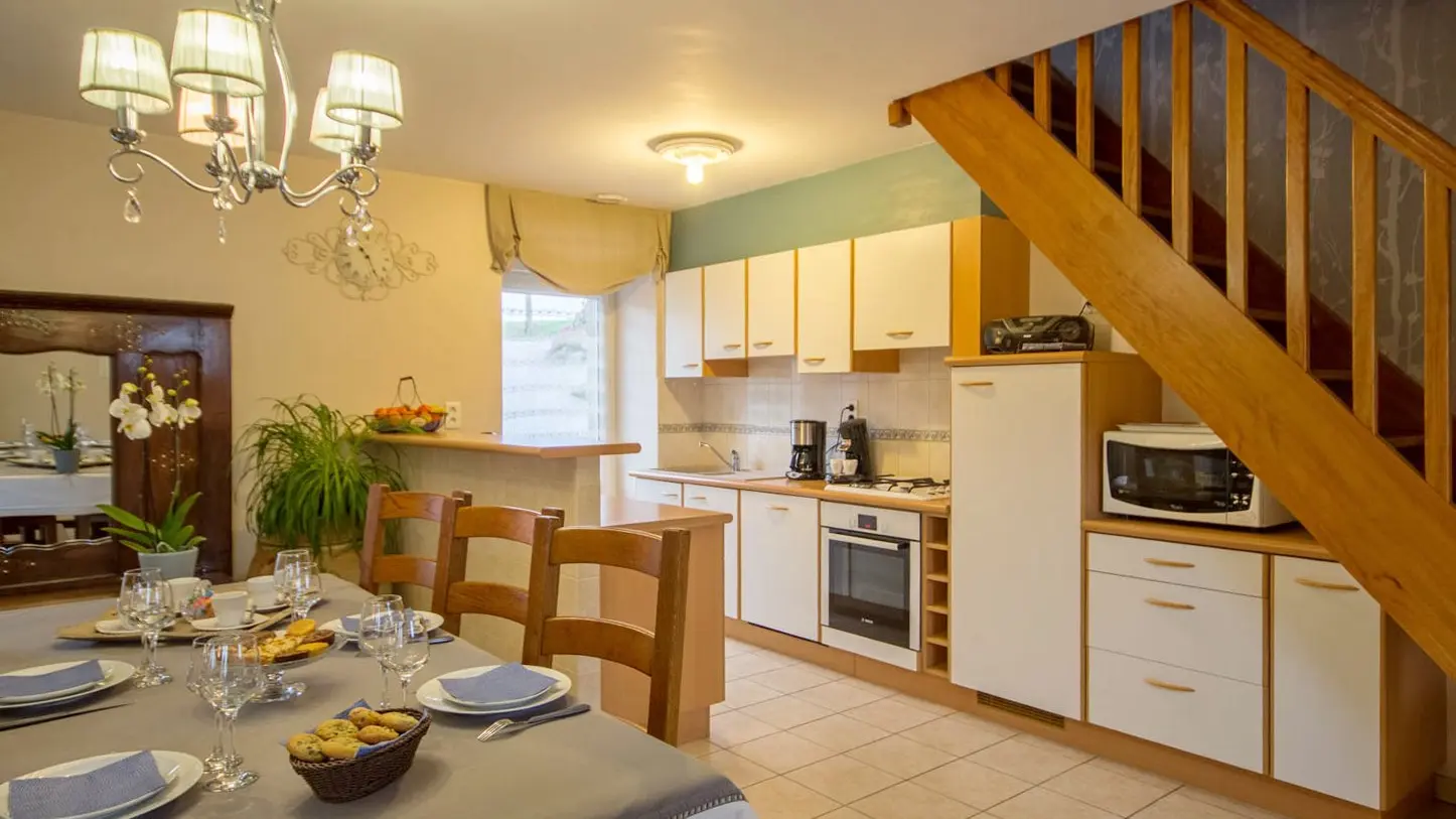 Location_Moulin de Kergouet_coin repas_Pluméliau-Bieuzy_©Gîtes de France 56