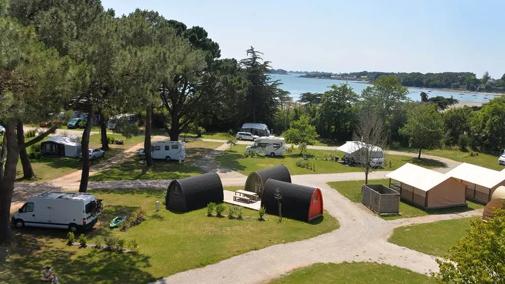 Vue aérienne du camping