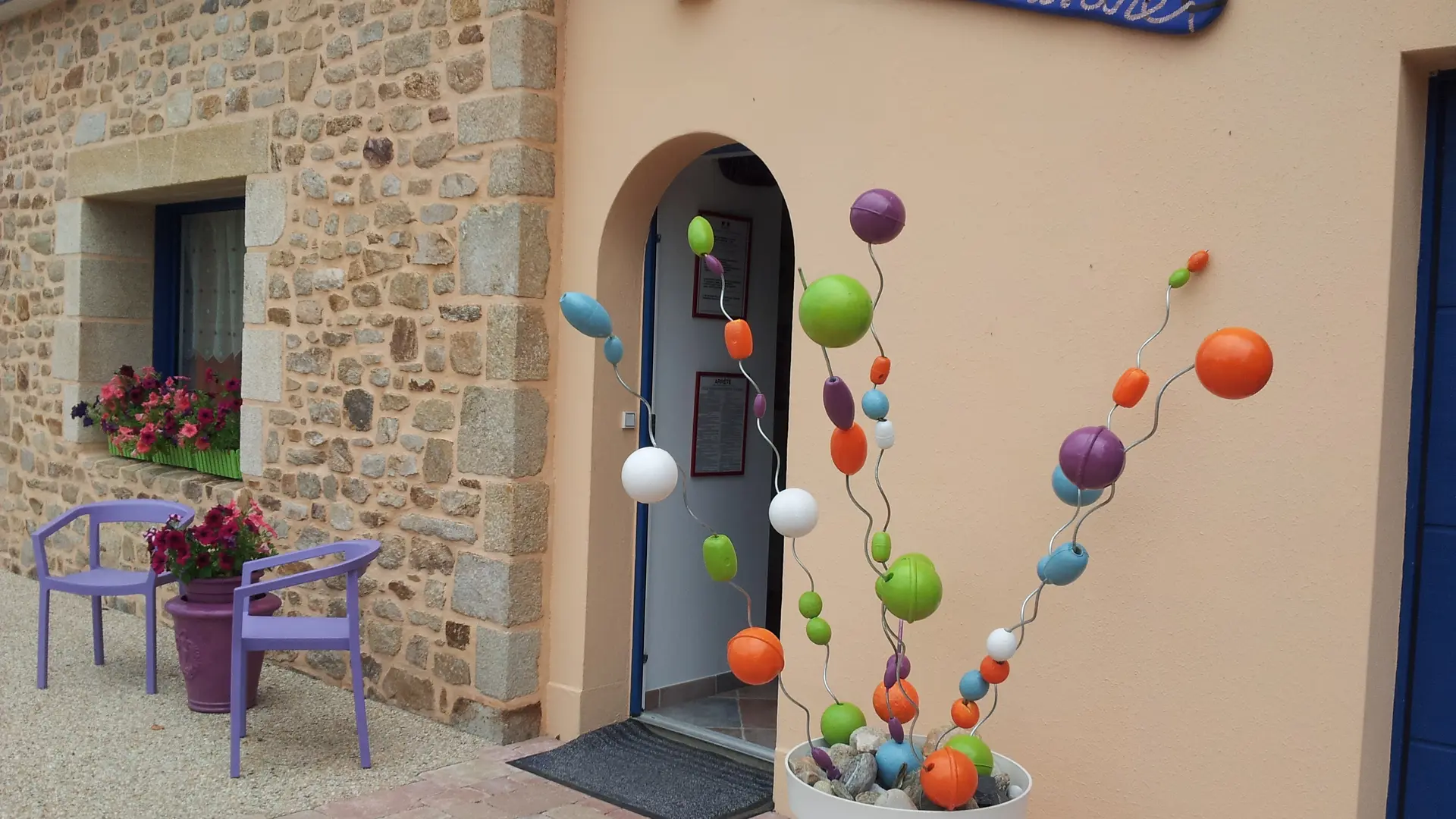 Entrée-chambre-hotes-chez-christine-arzon-morbihan-bretagne sud