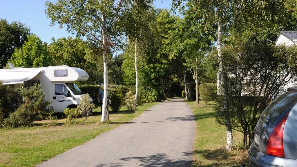 Vue générale sur les emplacements nus Camping LA BLANCHE HERMINE