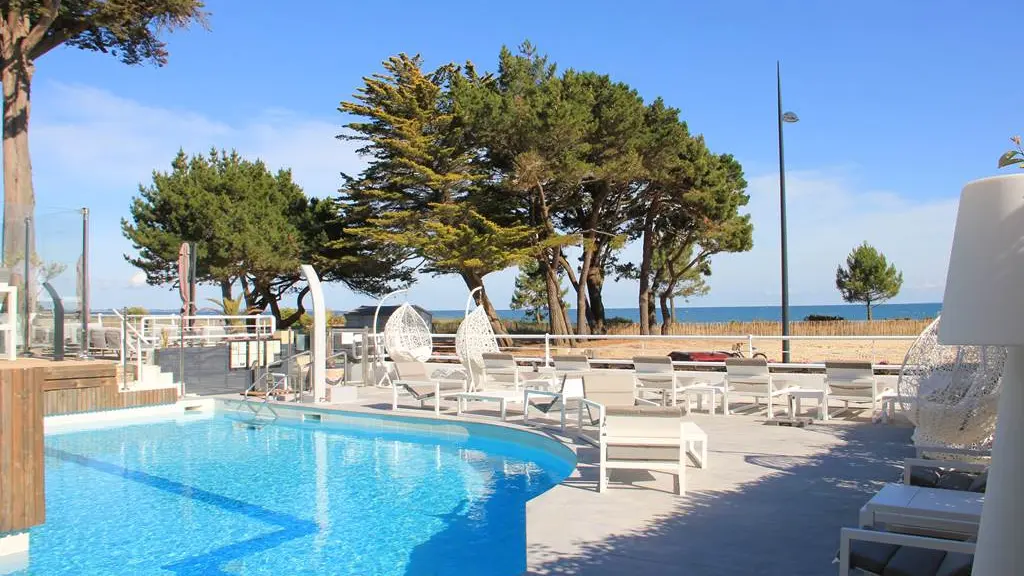 Vue mer depuis la piscine - Le DIANA**** Hôtel & Spa Nuxe