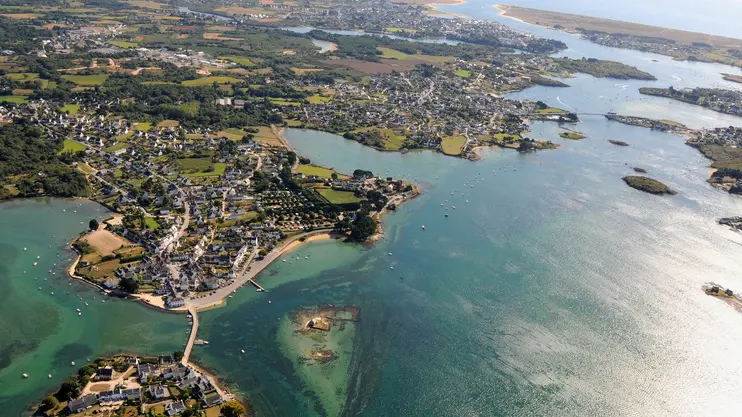 Vue aérienne de la Ria d'Etel à Belz