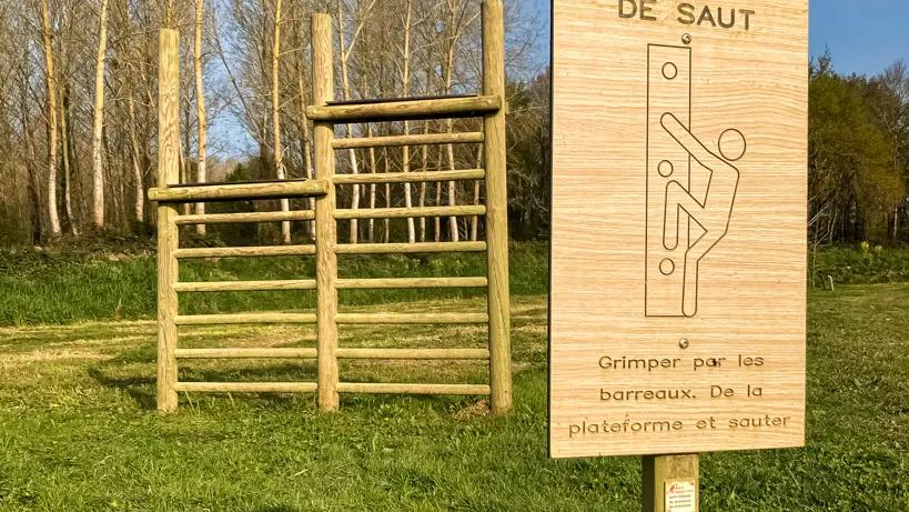 Parcours sportif Lacs de Nerbis echelles de saut