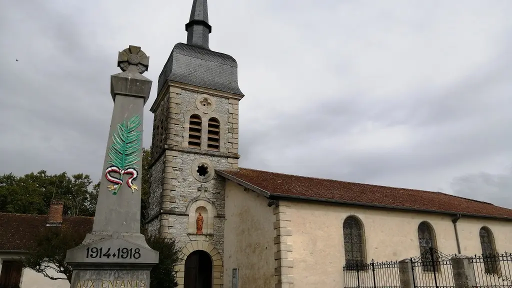 Eglise - Hinx - Façade Monument aux Morts