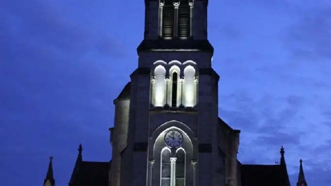 Abbaye de Maylis - Eglise Notre Dame de nuit