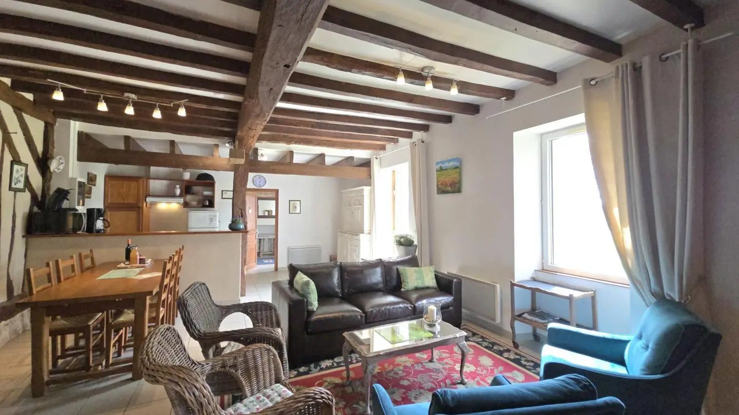 salon - Gîte Location vacance - La Métairie - Domaine de la Mouthe