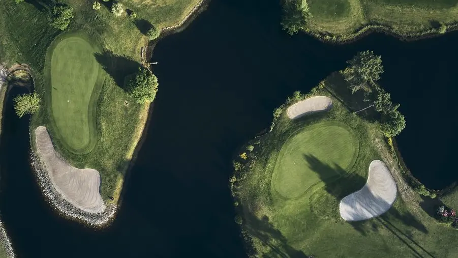 Vue de haut du golf