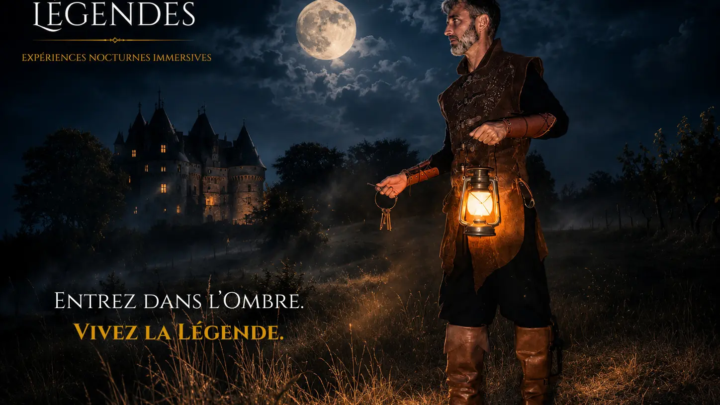 Entrez dans l’ombre. Vivez la légende. parcours nocturnes familial soirée Péri