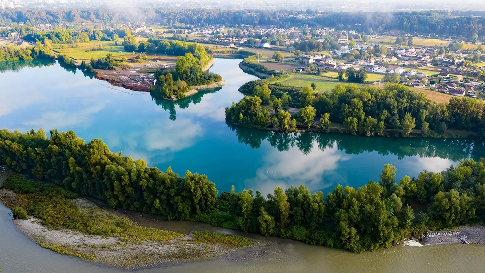 Lac d'Arressy - Arressy - vue d'avion