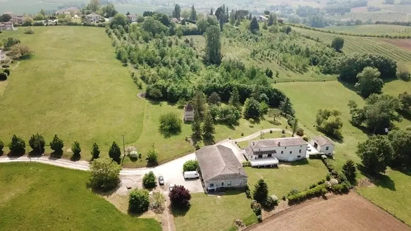 Gîte du domaine du Petit Colombier vue aérienne