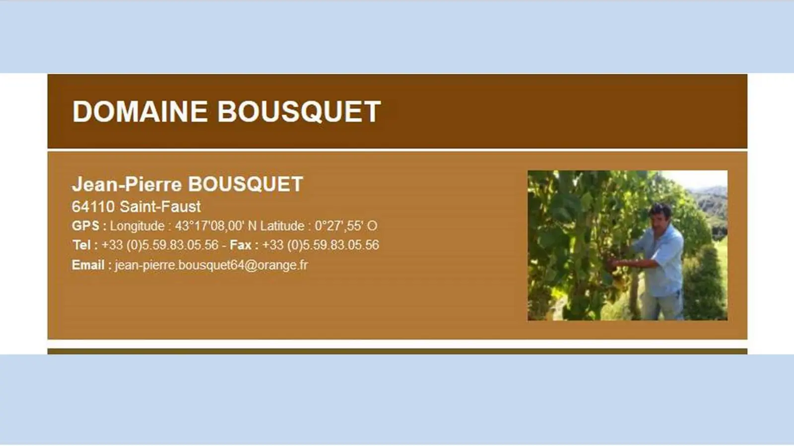 Domaine Bousquet - St Faust  - présentation