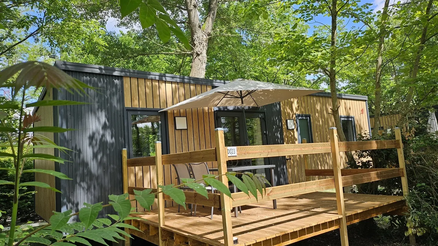 Camping City Nature - lescar - terrasse chalet