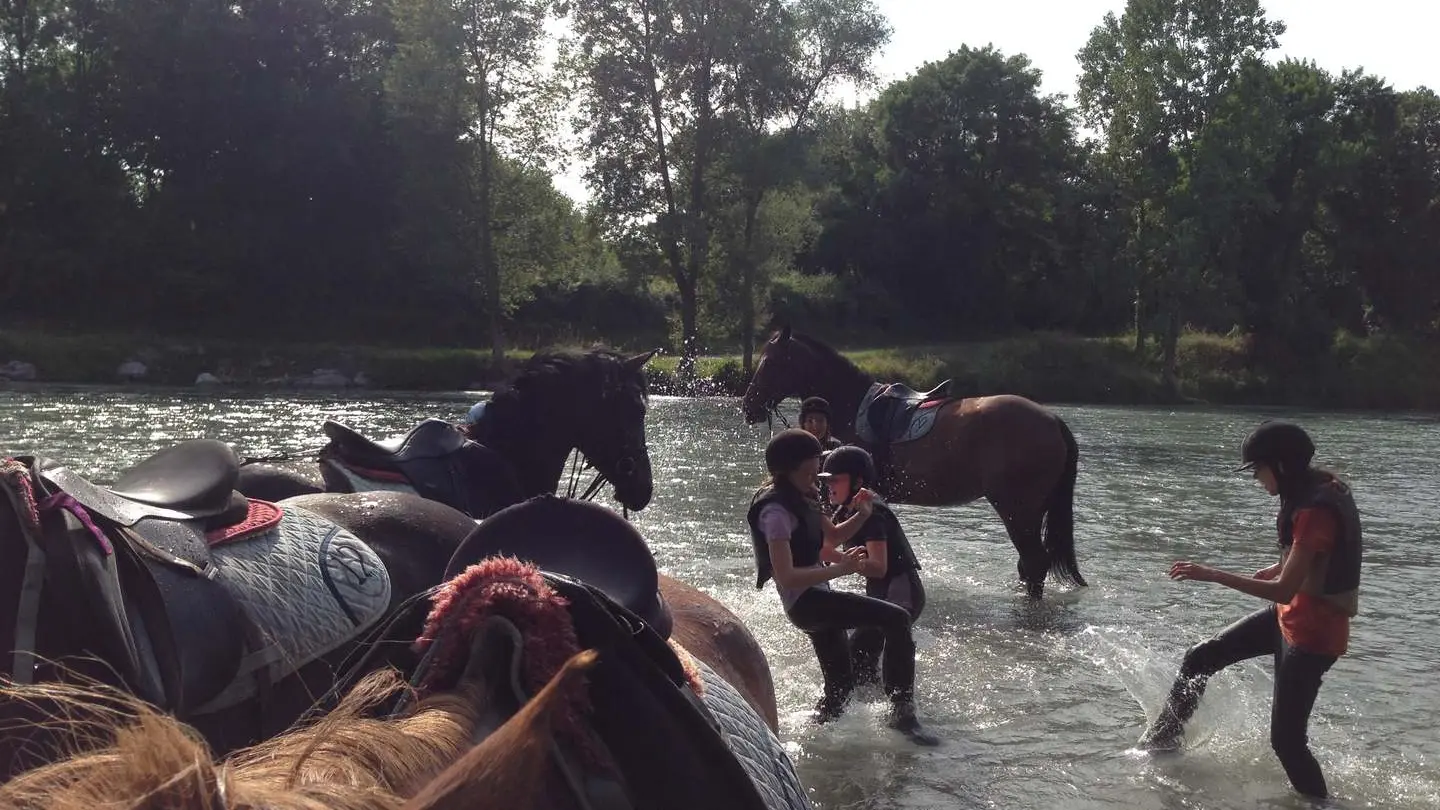 Cheval Détente - Laroin - jeux dans le gave