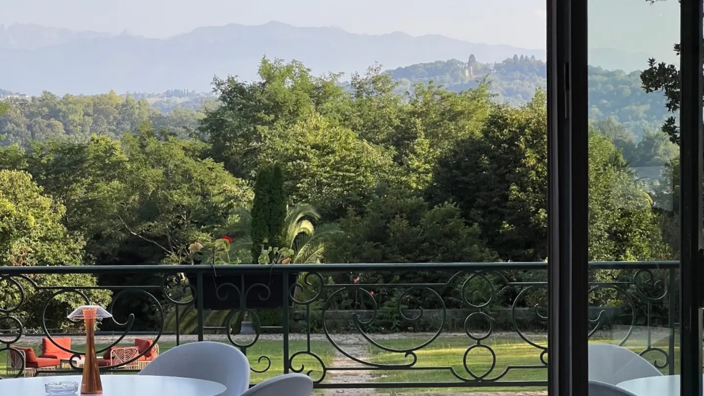 Restaurant Ruffet - Jurançon - la vue sur le jardin