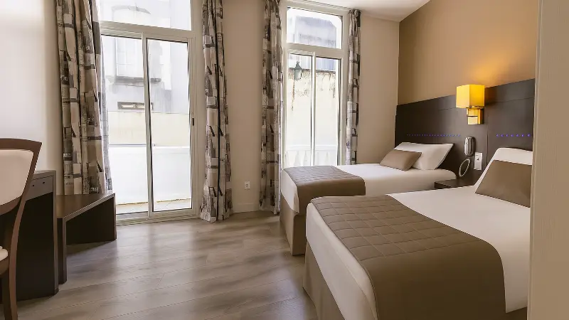 Lourdes Hôtel Croix des Bretons - chambre twin