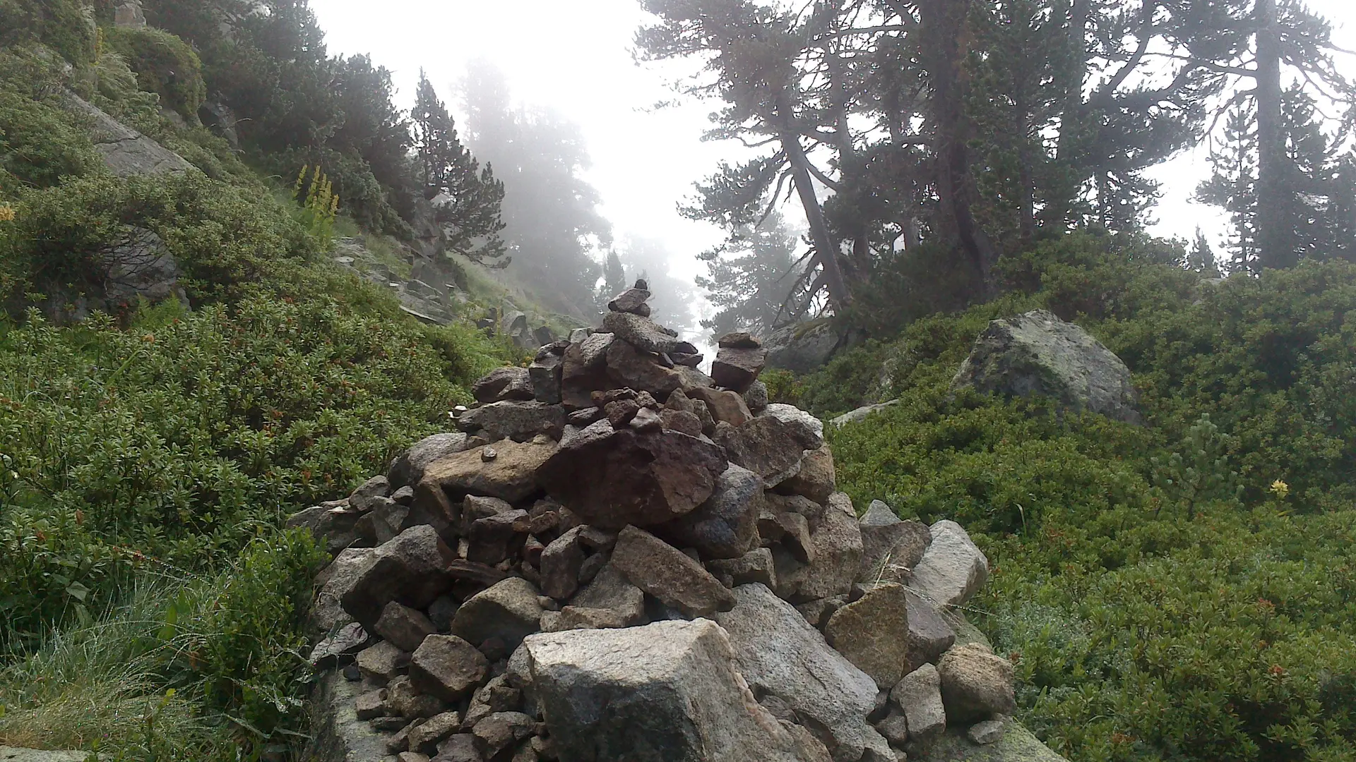 Cairn-cailloux-pierre-Réserve Néouvielle-f.paysage ©Véronique Bleuler