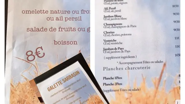 L'omeletterie - carte