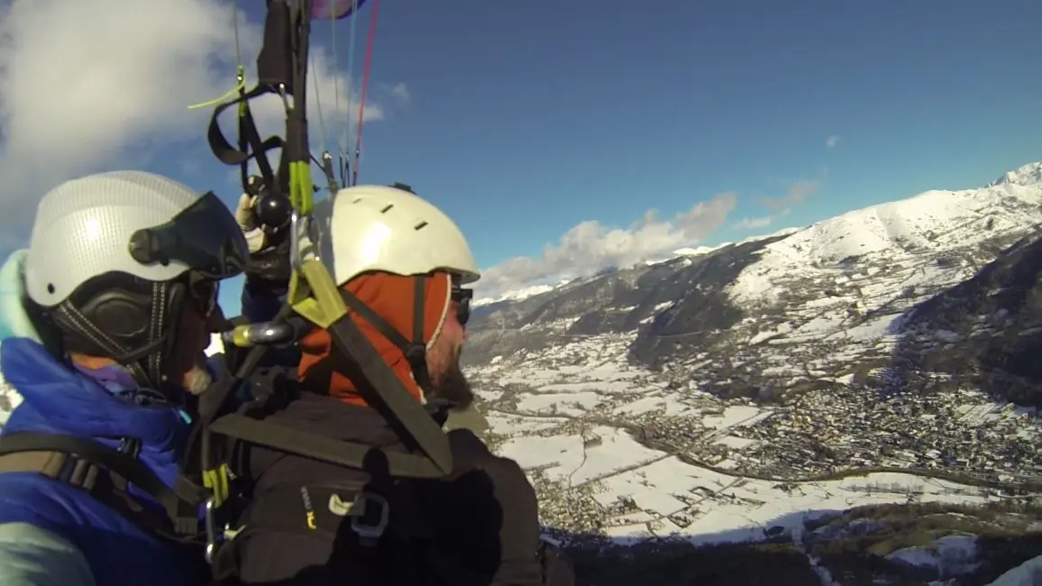 Parapente Saint-Lary baptême à skis JP (1)