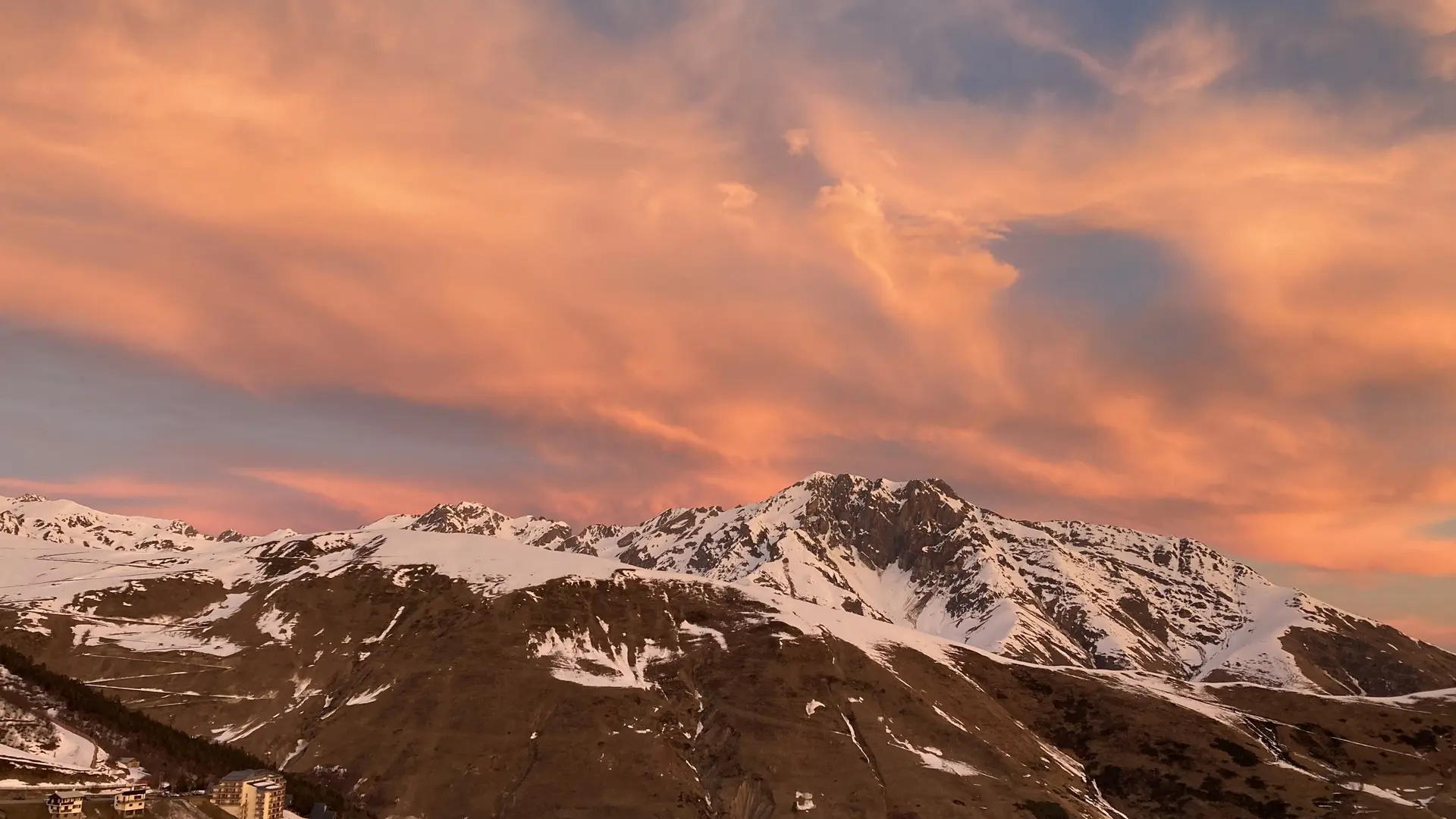coucher de soleil  depuis appartement