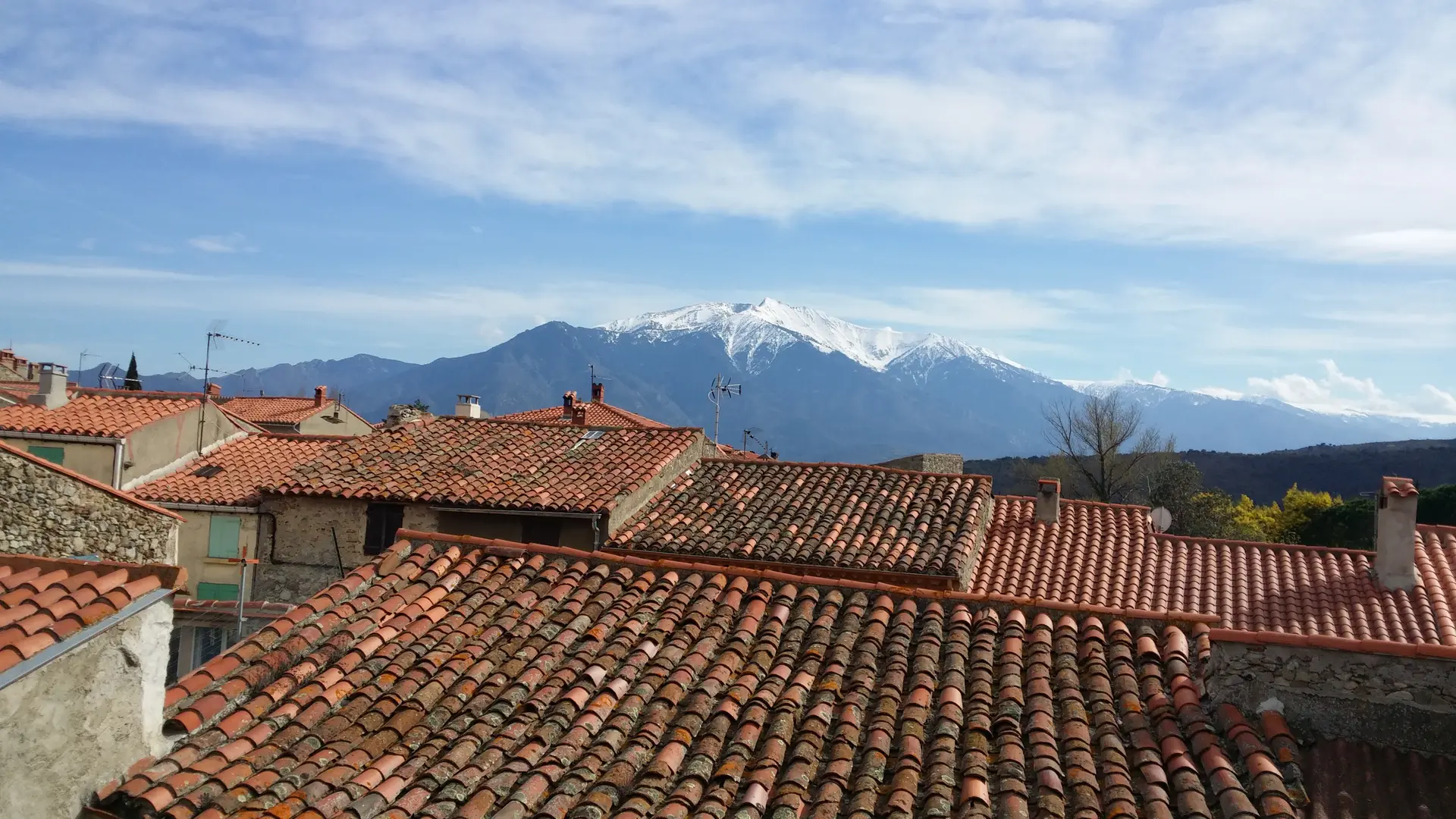 Vue sur le Canigó depuis le studio
