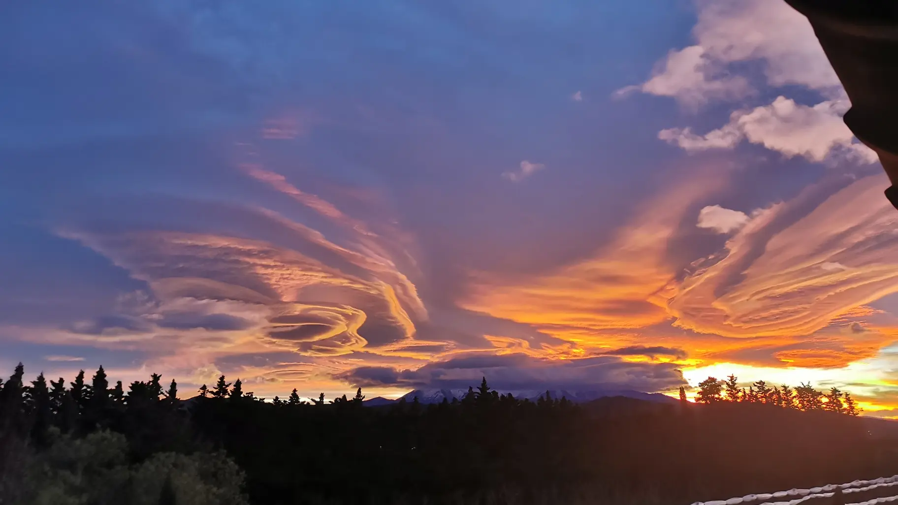 Coucher de soleil sur Mas la Mouillère