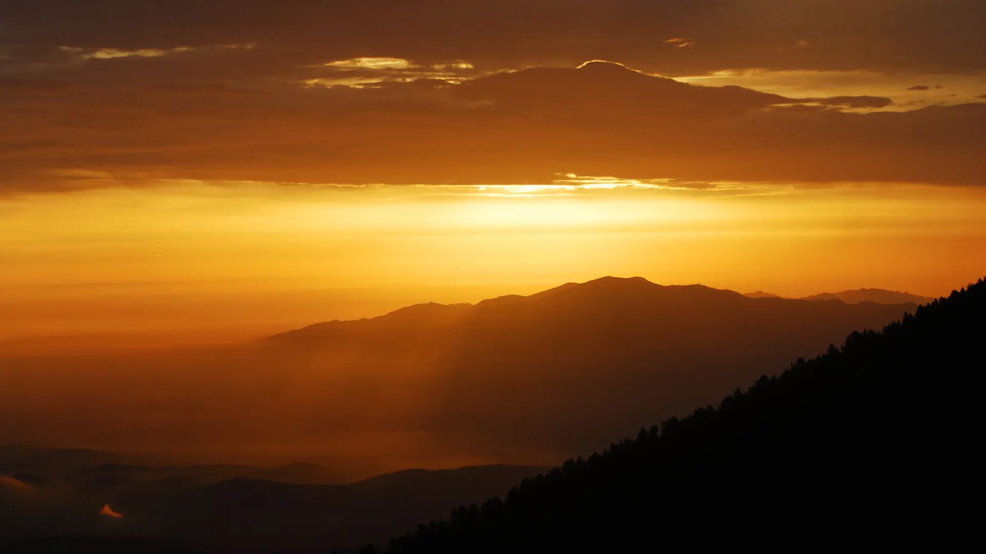 vue du refuge le matin