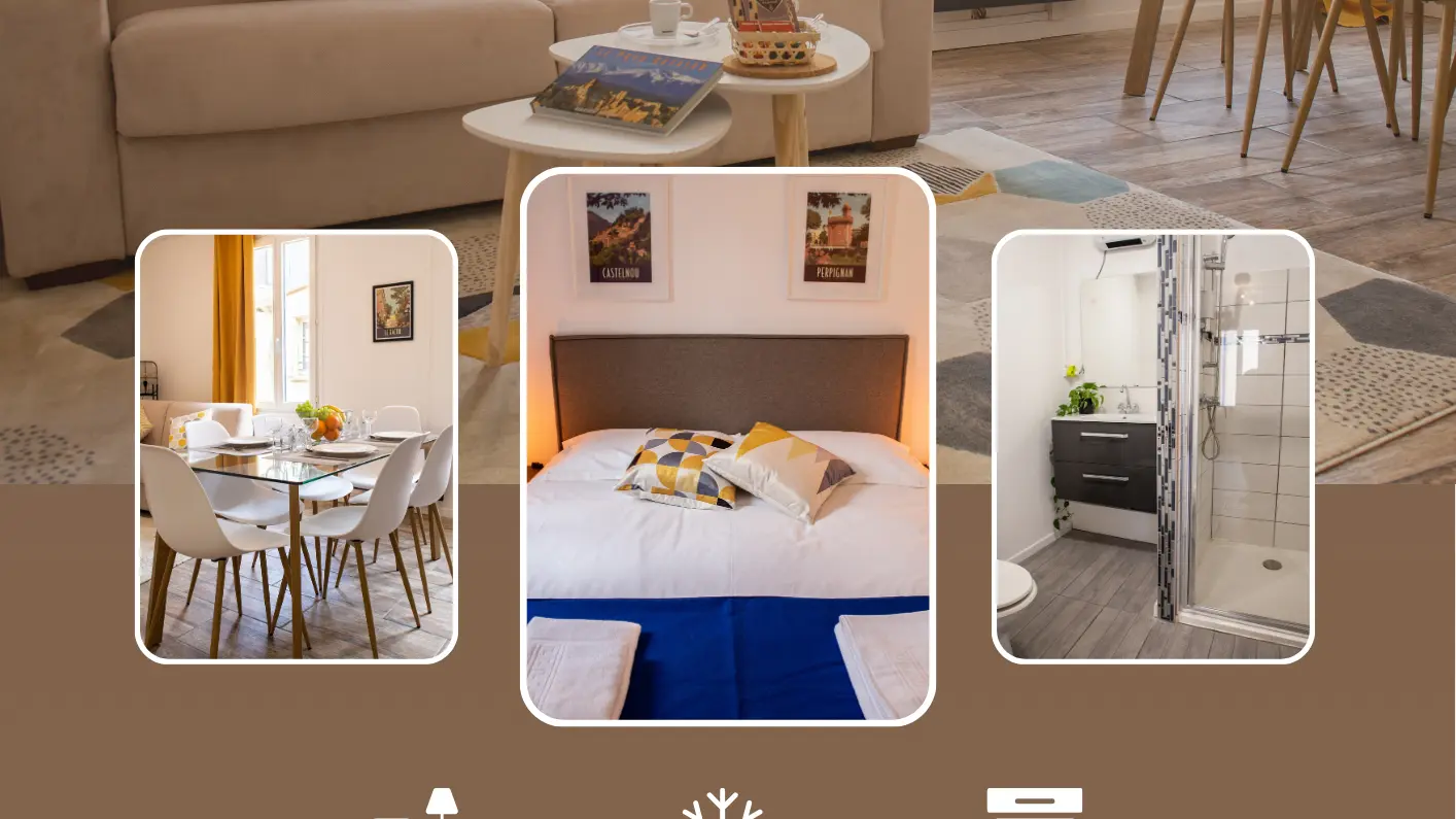 Affiche A4 annonce location immobilière modern simple marron - Appartement 2 chambres 3eme étages