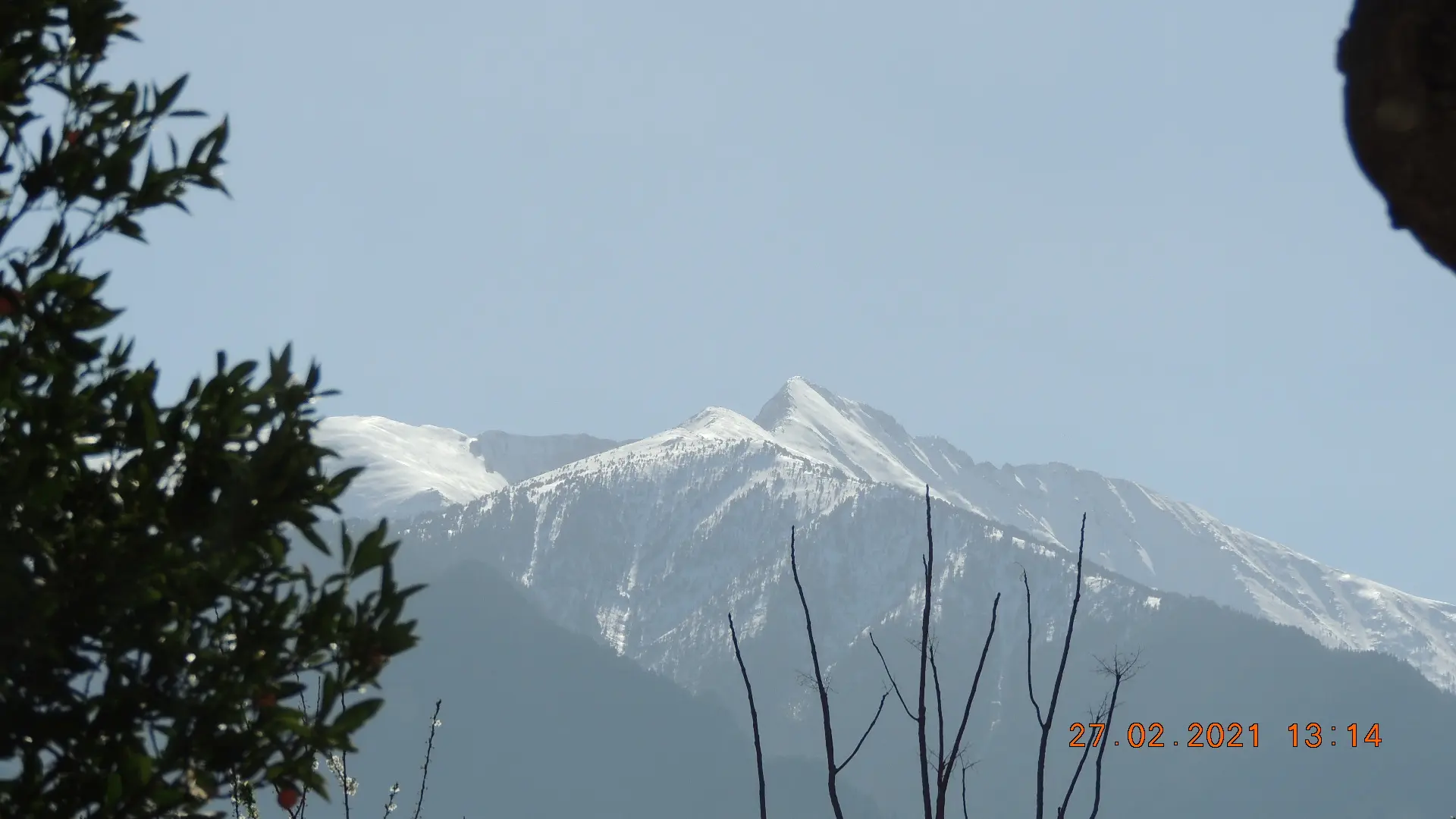 Vue sur le Canigó depuis la terrasse