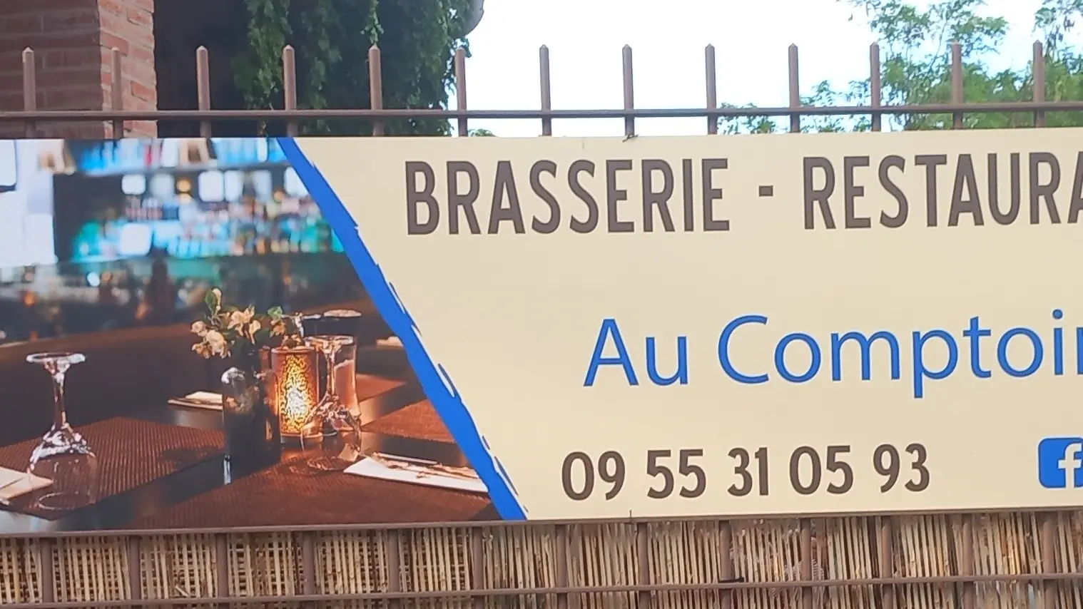 Enseigne Au comptoir de Triniach - Latour de Fr - C.ERY