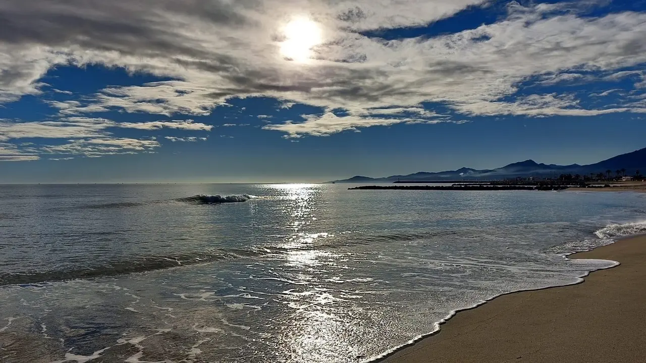 plage soleil couchant